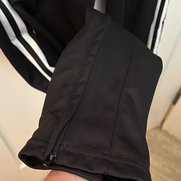Adidas Kids Black Joggers with White Stripes - Picture 6 of 10